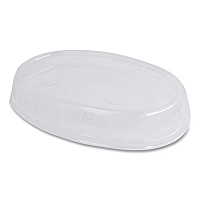 PLA Lids for Fiber Burrito Bowls, 9.7" Diameter, Clear, Plastic, 300/Carton (BOLCSUBB)