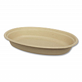 Fiber Bowls, Burrito Bowl, 32 oz, 9.7 x 5.3 x 1.6, Natural, Paper, 300/Carton (BOSCUBBLFP)