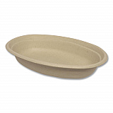 Fiber Bowls, Burrito Bowl, 18 oz, 8 x 5.3 x 1.6, Natural, Paper, 400/Carton (BOSCUBBSLFP)