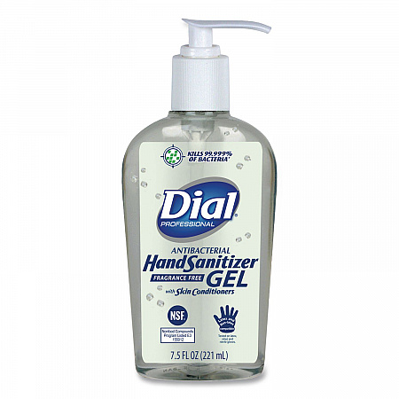 Antibacterial with Moisturizers Gel Hand Sanitizer, 7.5 oz Pump Bottle, Fragrance-Free (01585EA)