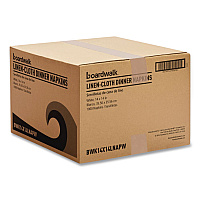 Linen-Feel Flat Napkins, 1-Ply, 14 x 14, White, 1,000/Carton (14X14LNAPW)