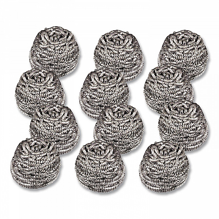 Stainless Steel Scrubber, Silver, 12/Carton (19084)