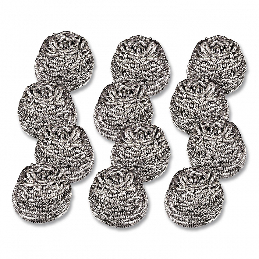 Stainless Steel Scrubber, Silver, 12/Carton (19084)