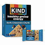 Healthy Grains Energy Dark Chocolate Chunk Bars, 1.4 oz Bar, 10/Box (67074)
