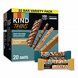Thins Dark Chocolate Nuts and Sea Salt/Caramel Almond and Sea Salt Variety Pack, 0.74 oz Bar, 20/Box (41888)