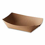 EcoCraft Food Trays, 3 lb Capacity, Natural, Paper, 500/Carton (300699)