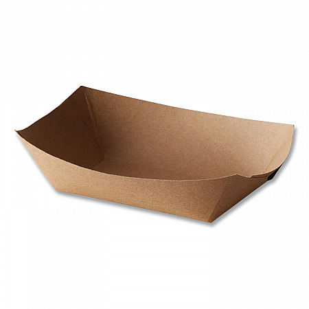 EcoCraft Food Trays, 3 lb Capacity, Natural, Paper, 500/Carton (300699)