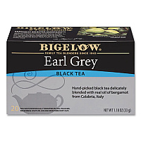 Single Flavor Tea Bags, Earl Grey Black Tea, 28/Box (10348)
