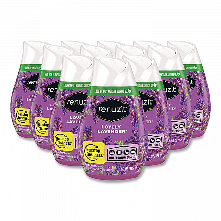 Adjustables Air Freshener, Lovely Lavender, 7 oz Cone, 12/Carton (43133CT)