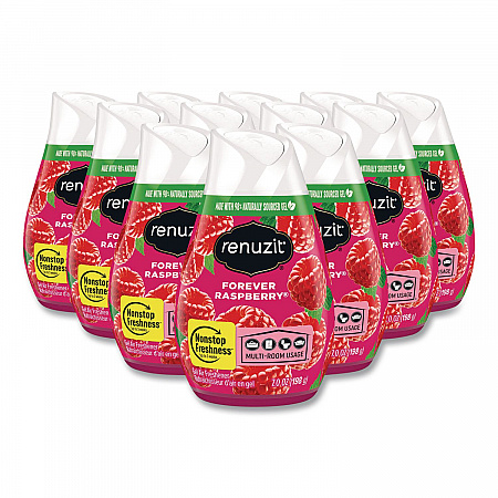 Adjustables Air Freshener, Forever Raspberry, 7 oz Solid, 12/Carton (43111CT)