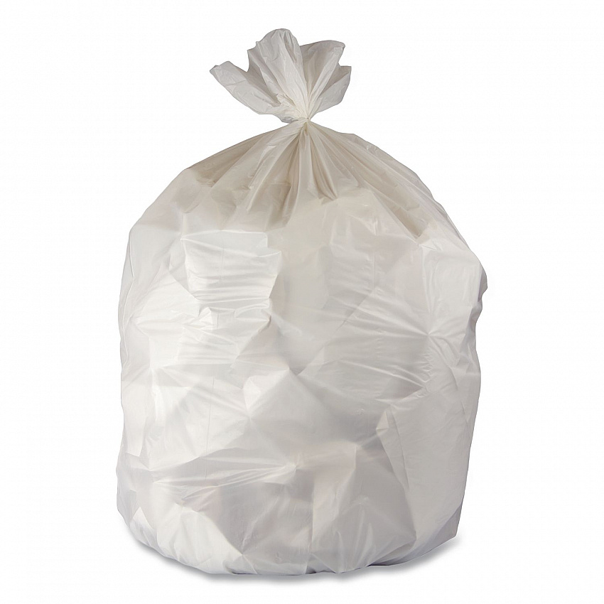 Linear Low-Density Can Liners, 45 gal, 3 mil, 40" x 48", Clear, 75/Carton (B8048ZC)