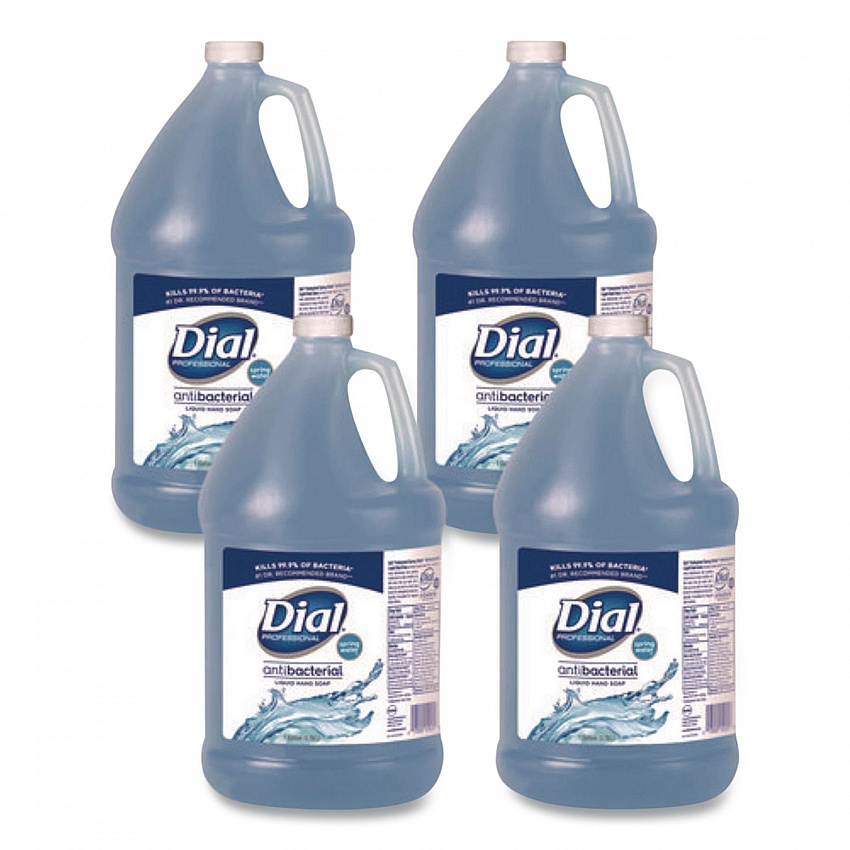 Antibacterial Liquid Hand Soap, Spring Water Scent, 1 gal, 4/Carton (15926)