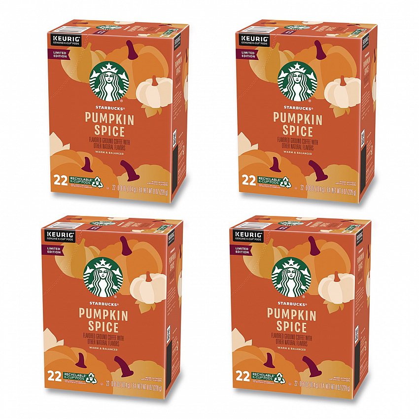 Pumpkin Spice Coffee, K-Cups, 22/Box, 4 Boxes/Carton (12412028CT)