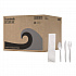 Four-Piece Cutlery Kit, Mediumweight, Fork/Knife/Napkin/Spoon, Plastic, White, 250/Carton (FKTNMWPPWH)