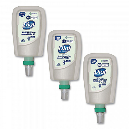 Antibacterial Foaming Hand Sanitizer Refill for FIT Touch Free Dispenser, 1 L Bottle, Fragrance-Free, 3/Carton (16694)