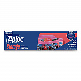 Double Zipper Storage Bags, Triple System Seal, Gallon, 9.6" x 12.1", Clear, 22 Bags/Box, 12 Boxes/Carton (383231)