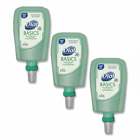 Basics Hypoallergenic Foaming Hand Wash Refill for FIT Touch Free Dispenser, Honeysuckle Scent, 1 L, 3/Carton (16722)