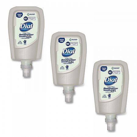 Antibacterial Gel Hand Sanitizer Refill for FIT Touch Free Dispenser, 1.2 L Bottle, Fragrance-Free, 3/Carton (19029)