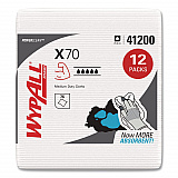 X70 Cloths, 1/4 Fold, 12.5 x 12, White, 76/Pack, 12 Packs/Carton (41200)