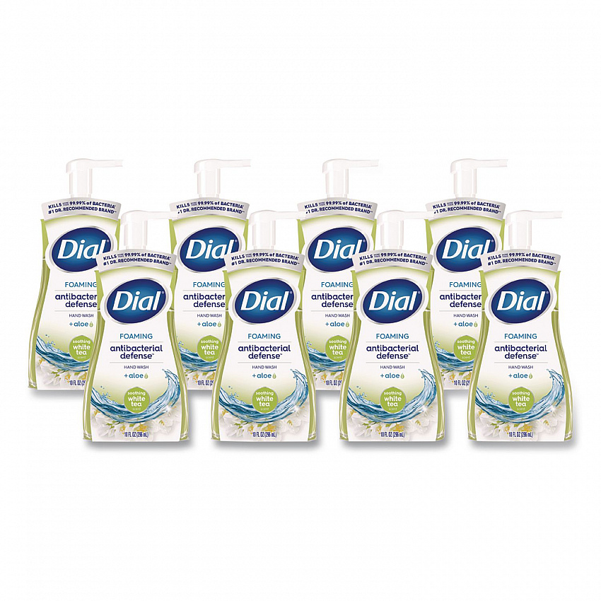 Antibacterial Foaming Hand Wash, Soothing White Tea Scent, 10 oz, 8/Carton (34733)