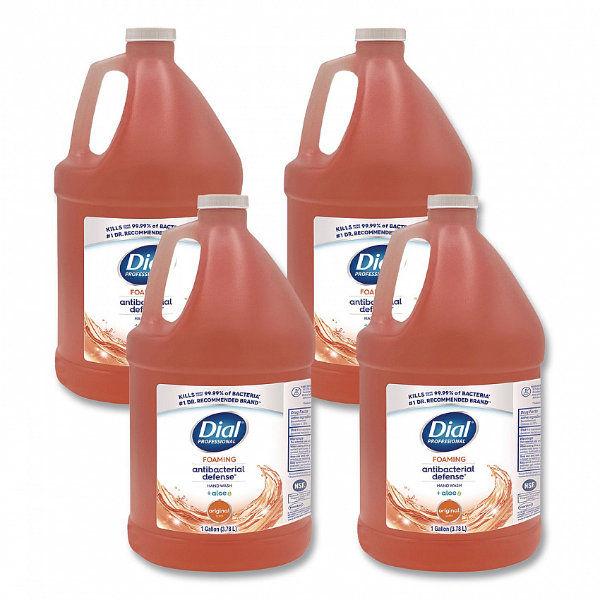 Antibacterial Defense Original Foaming Hand Wash, Plus Aloe, Original Scent, 1 gal, 4/Carton (35452)