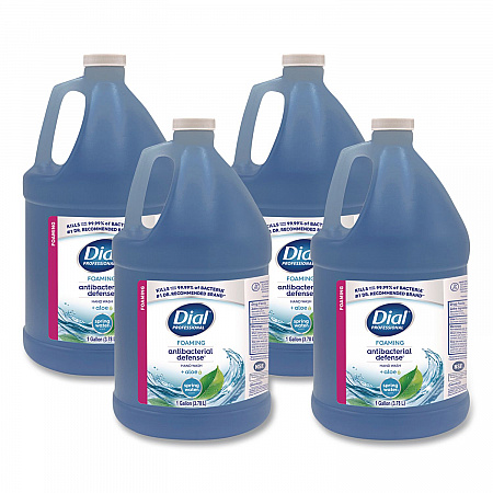 Antibacterial Defense Foaming Hand Wash Refill, Plus Aloe Formula, Spring Water Scent, 1 gal, 4/Carton (35458)