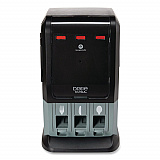 Tri-Tower Mini Dispenser, Holds Forks/Knives/Spoons or Sporks, 13.15 x 31.03 x 17.5, Black/Gray (DUSSTDSP3MIN)