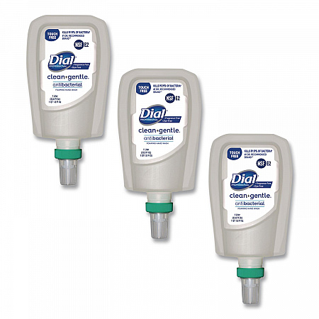 Clean+Gentle Antibacterial Foaming Hand Wash Refill for FIT Touch Free Dispenser, Fragrance-Free, 1 L, 3/Carton (32106CT)
