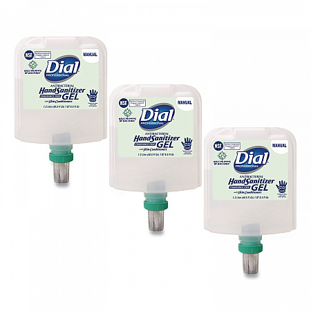 Antibacterial Foaming Hand Sanitizer Refill for Dial 1700 V Dispenser, 1.2 L, Fragrance Free, 3/Carton (19717CT)