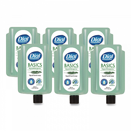 Basics MP Free Liquid Hand Soap Refill for Versa Dispenser, Unscented, 15 oz, 6/Carton (33827)