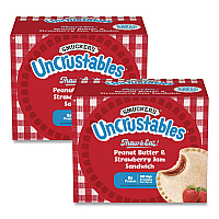 UNCRUSTABLES Peanut Butter and Strawberry Jam, 2 oz, 10/Box, 2 Boxes/Carton (90300133)