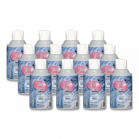 Champion Sprayon SPRAYScents Metered Air Freshener Refill, Powder Fresh, 7 oz Aerosol Spray, 12/Carton (5185)