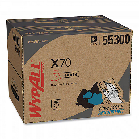 X70 Cloths, 12.5 x 16.8, White 192/Carton (55300)