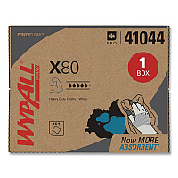Power Clean X80 Cloths, HYDROKNIT, BRAG Box, 11.1 x 16.8, White, 152/Carton (41044)