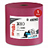 Power Clean X80 Heavy Duty Cloths, Jumbo Roll, Perforated,12.4 x 12.2, Red, 455 Wipers/Roll (41055)