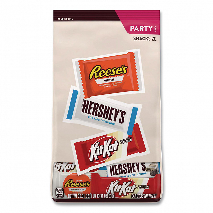All Time Greats White Snack Size Assortment, White Chocolate, 29.31 oz Bag (22002587)