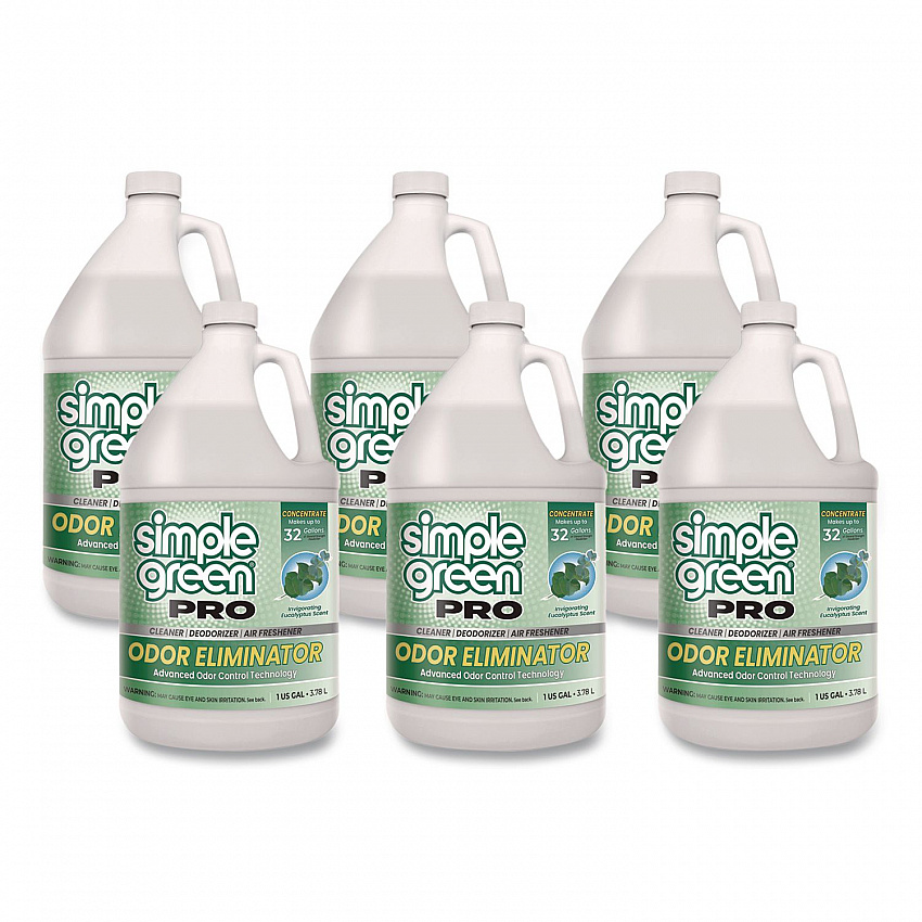 Pro Odor Eliminator, Eucalyptus Scent, 1 gal Bottle, 6/Carton (4251128)