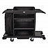 Full-Size Housekeeping Cart, Plastic, 3 Shelves, 1 Bin, 24.4 x 62.4 x 49, Black (2202581)