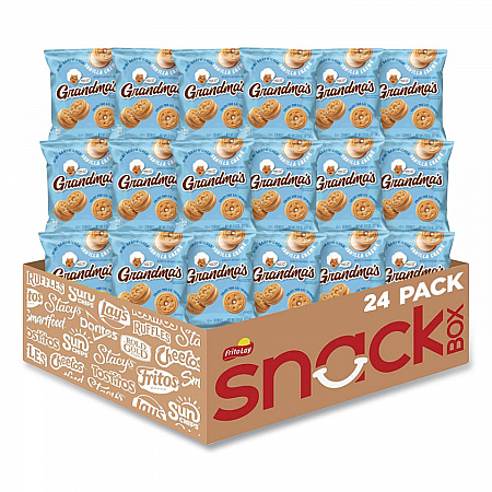 Mini Vanilla Creme Sandwich Cookies, 3.71 oz, 24/Carton (45095)