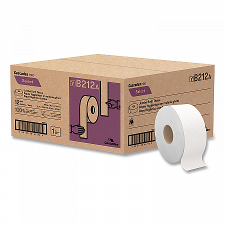Select Jumbo Bath Tissue, Septic Safe, 1-Ply, 3.3