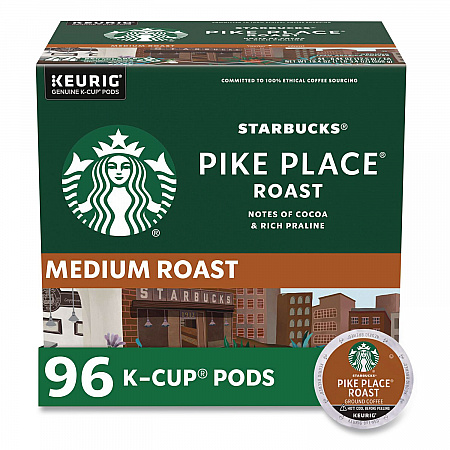 Pike Place Coffee K-Cups Pack, 24/Box, 4 Box/Carton (011111156CT)