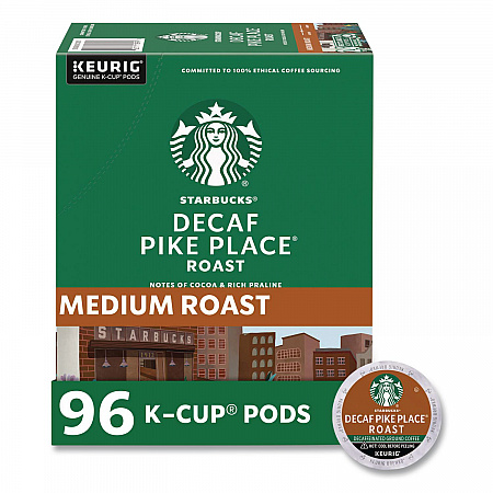 Pike Place Decaf Coffee K-Cups, 96/Carton (011111161CT)