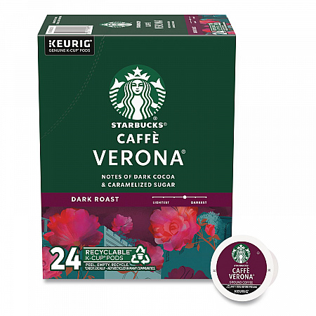 Caffe Verona Coffee K-Cups Pack, 24/Box (011111160)