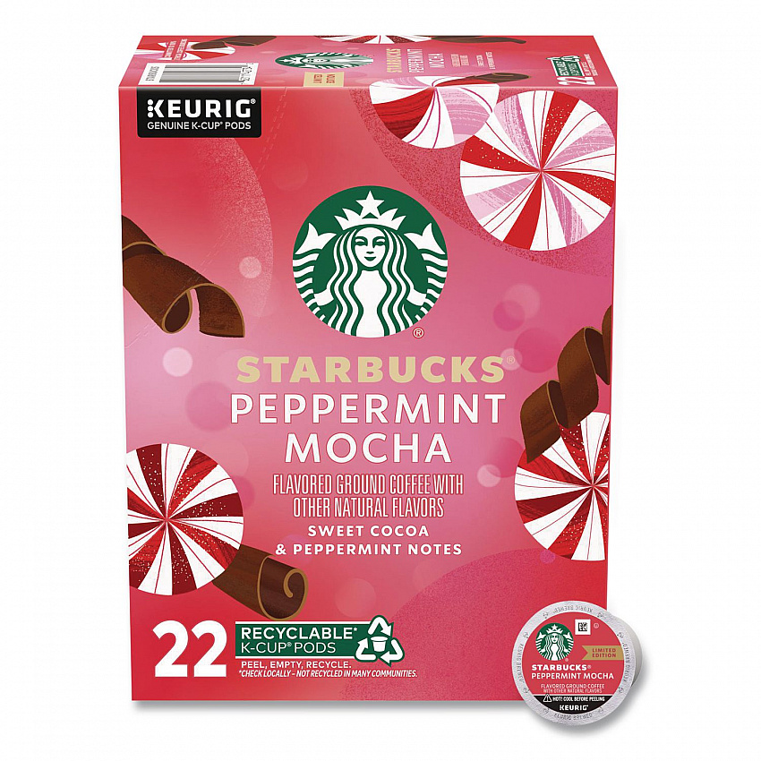 Peppermint Mocha K-Cup, 22/Box (12437832)
