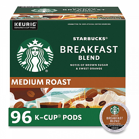 Breakfast Blend Coffee K-Cups, 96/Carton (011111157CT)