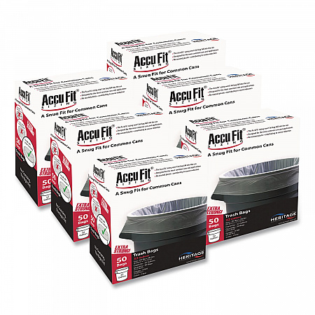 Linear Low Density Can Liners with AccuFit Sizing, 32 gal, 0.9 mil, 33