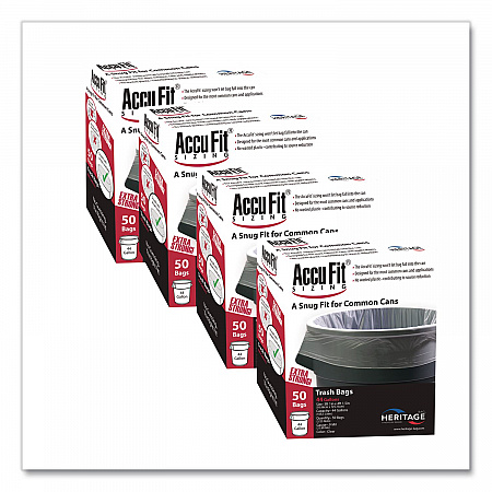 Linear Low Density Can Liners with AccuFit Sizing, 44 gal, 0.9 mil, 37