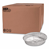 Round Aluminum Container, 37 oz, 8" Diameter, Silver, 500/Carton (205830)