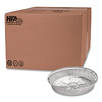 Round Aluminum Container, 37 oz, 8" Diameter, Silver, 500/Carton (205830)