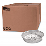 Round Aluminum Container, 24 oz, 7" Diameter, Silver, 500/Carton (204725)